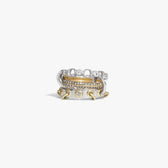 Awe Inspired Rings 925 Sterling Silver / 14K Gold Vermeil / 6 Armor Ring Stack