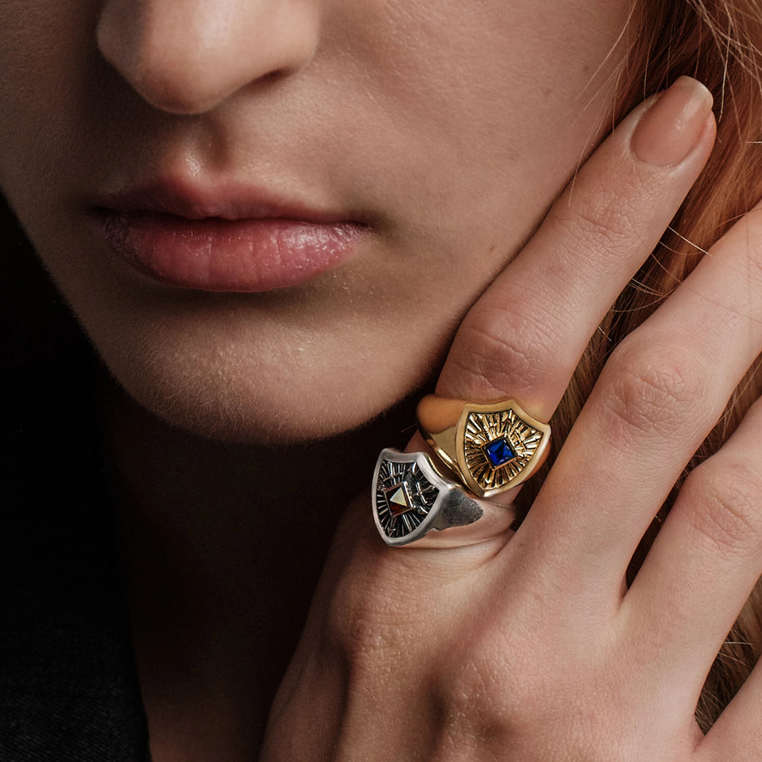 Awe Inspired Rings Gemstone Shield Defense Ring