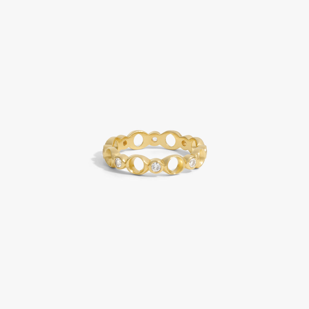 Awe Inspired Rings 14K Gold Vermeil / 6 Triple Moon Ring