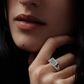Awe Inspired Rings Emerald Striker Signet Ring