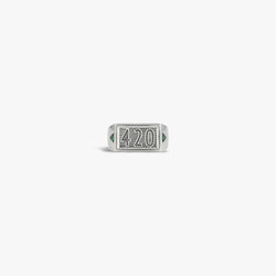 Awe Inspired  Rings Emerald Striker Signet Ring