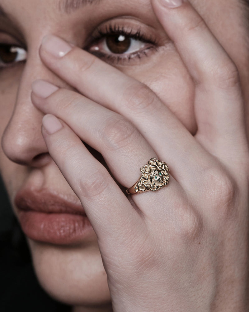 Awe Inspired Rings 14K SG Medusa Ring