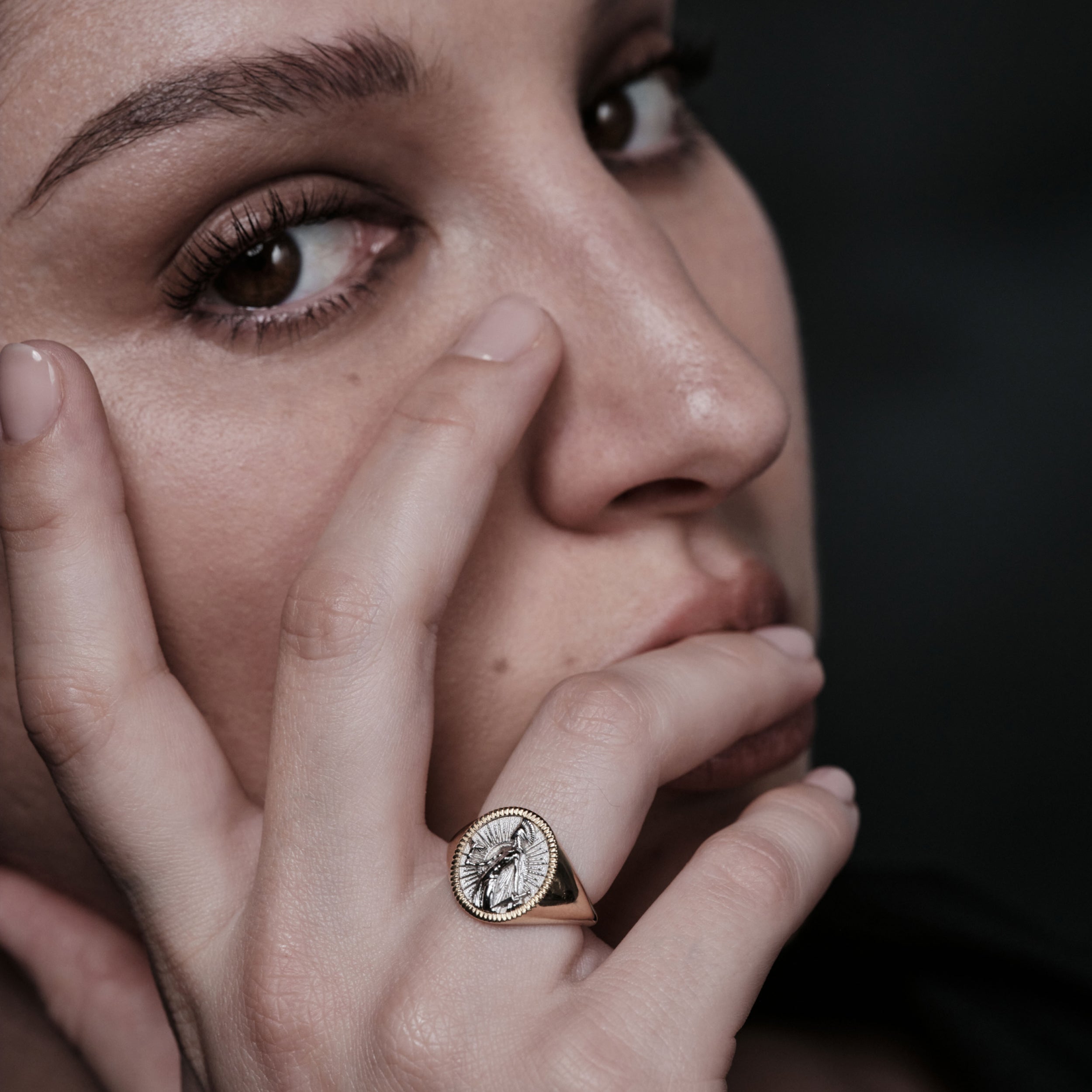 Awe Inspired Rings 14K Athena Signet Ring