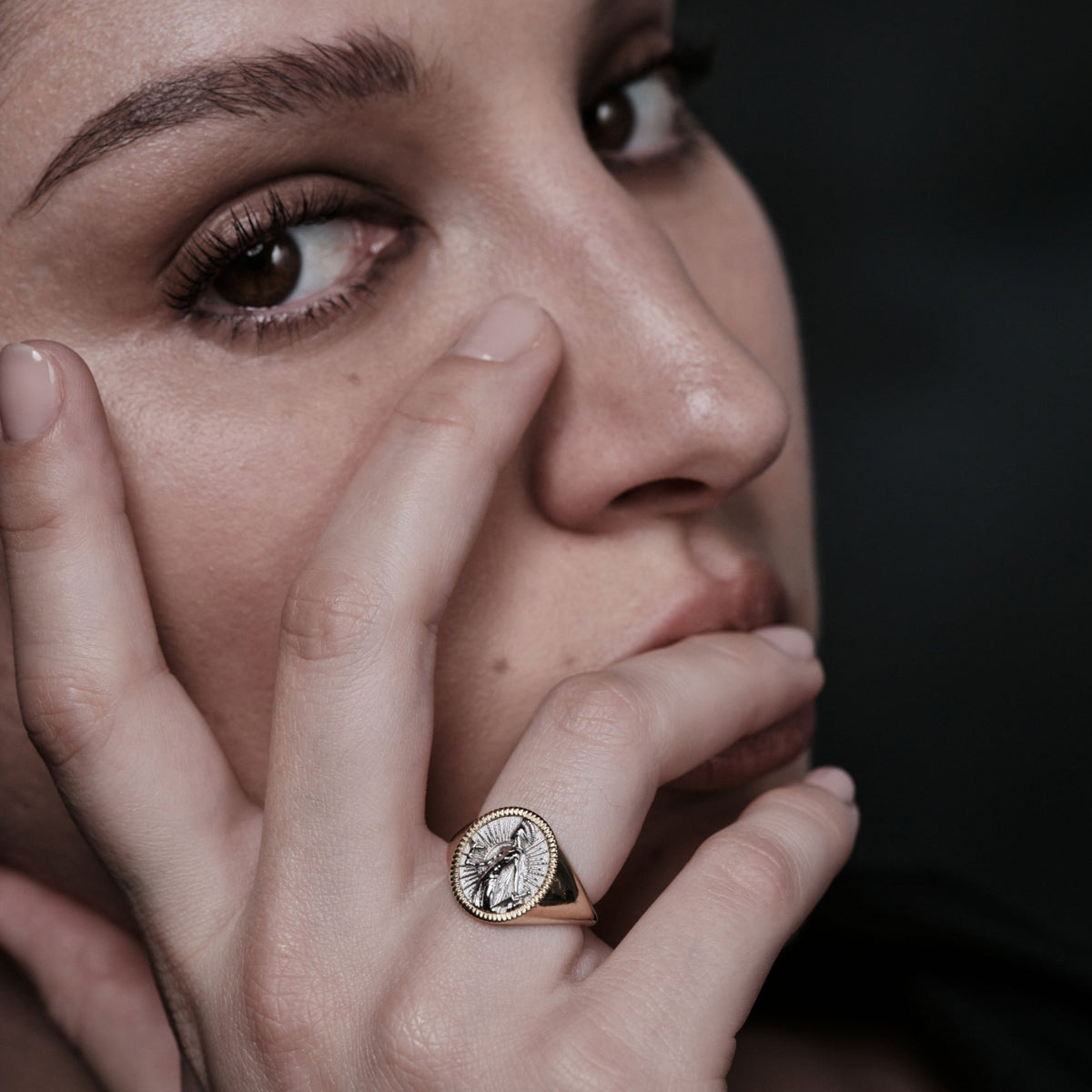 Awe Inspired Rings 14K Athena Signet Ring