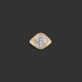 Awe Inspired Rings 14K Yellow Gold / 14K White Gold / 5 Eternal Athena Signet Ring