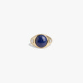 Awe Inspired Rings 14K Gold Vermeil / Blue Lapis / 6 Future Artifact Gemstone Signet Ring