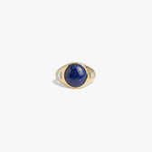Awe Inspired Rings 14K Gold Vermeil / Blue Lapis / 6 Future Artifact Gemstone Signet Ring