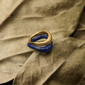 Awe Inspired Rings Carved Gemstone Stacking Ring Set