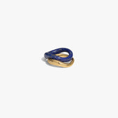 Awe Inspired Rings 14K Gold Vermeil / 6 Carved Gemstone Stacking Ring Set
