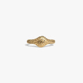Awe Inspired Rings 14K Gold Vermeil / 6 Leopard Print Signet Ring