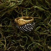 Awe Inspired Rings Cat Print Signet Ring Duo
