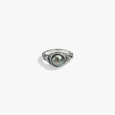Awe Inspired Rings 925 Sterling Silver / 5 Adorned Pearl Statement Ring