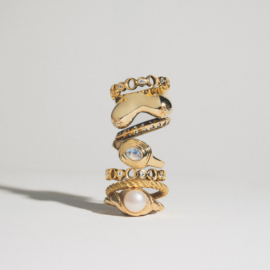 Awe Inspired Rings Adorned Pearl Statement Ring