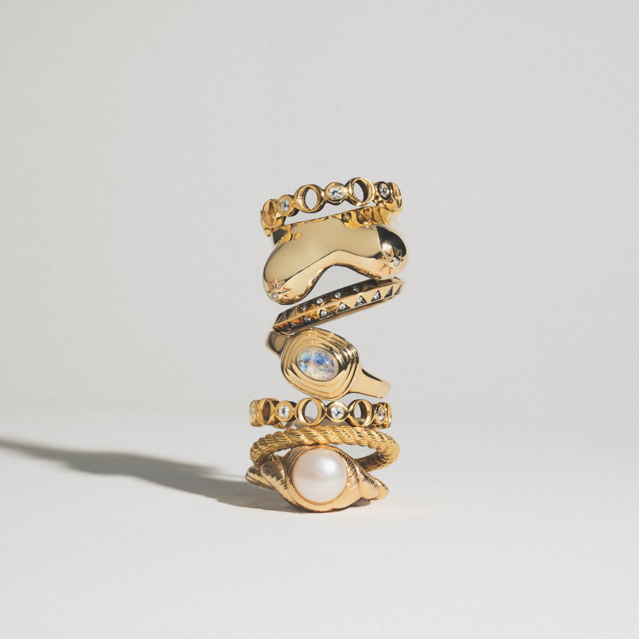 Awe Inspired Rings Adorned Pearl Statement Ring