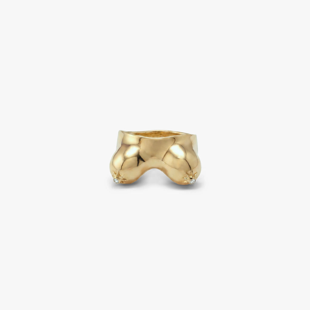 Awe Inspired Rings 14K Gold Vermeil / 5 Sapphire Décolletage Ring