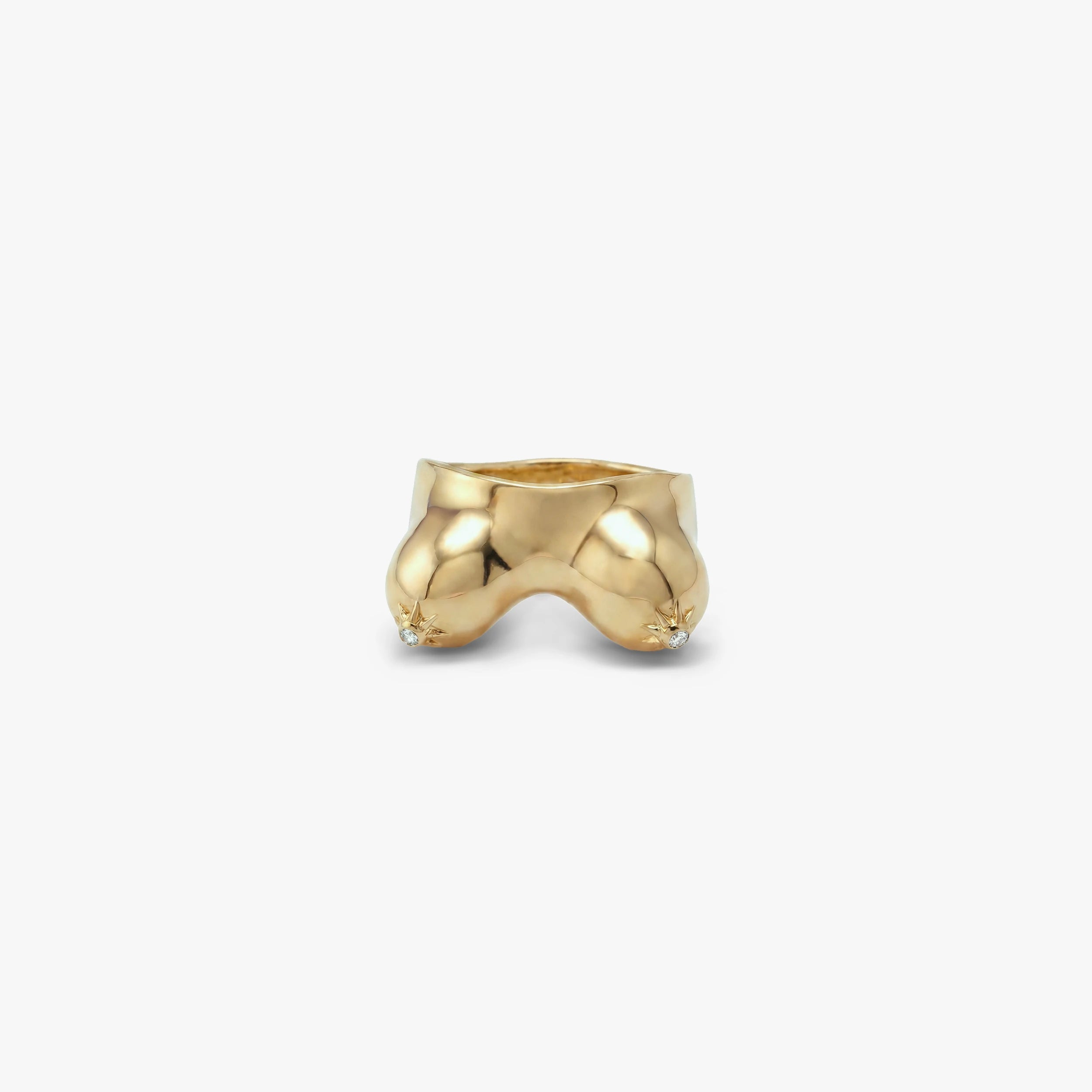 Awe Inspired Rings 14K Gold Vermeil / 5 Sapphire Décolletage Ring