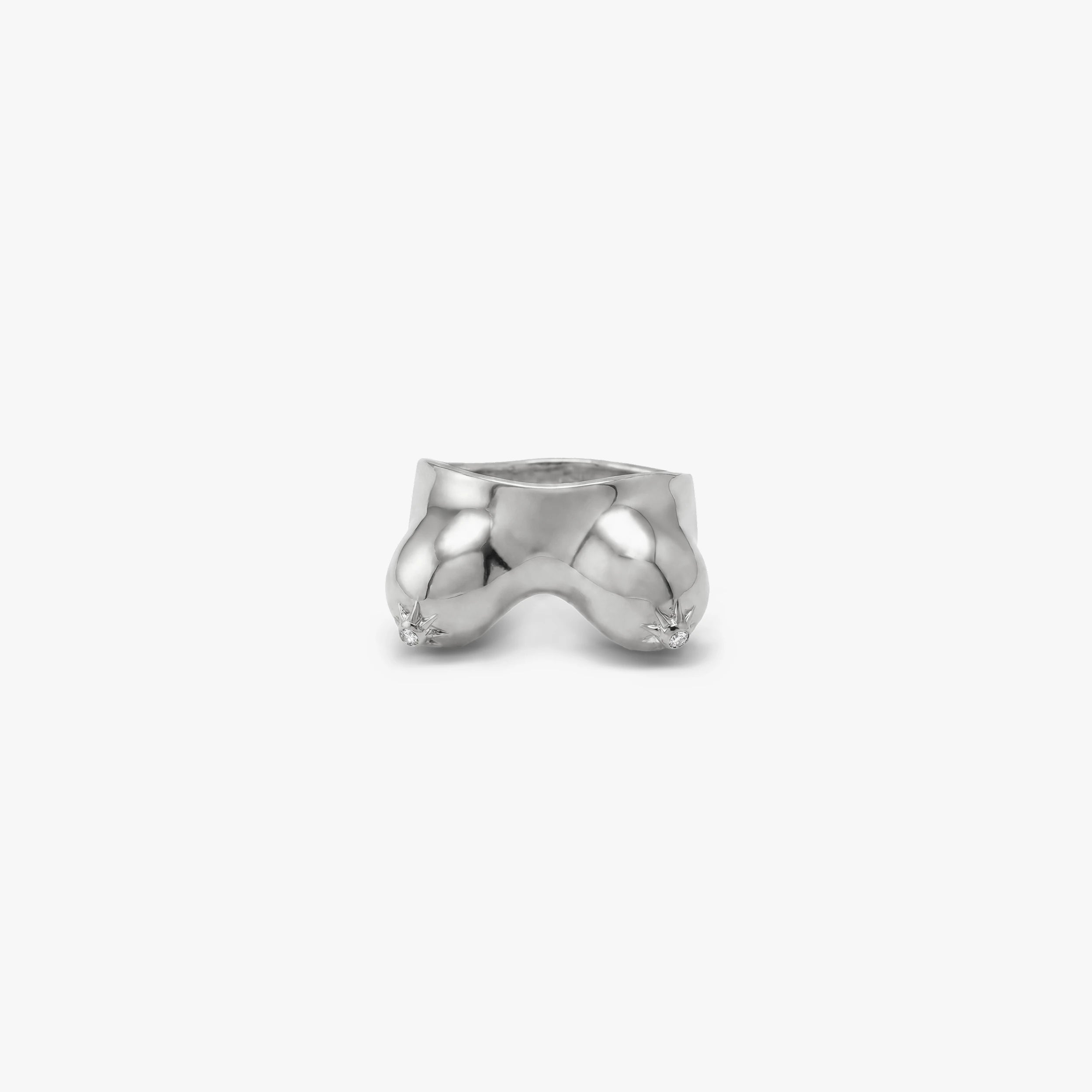 Awe Inspired Rings 925 Sterling Silver / 5 Sapphire Décolletage Ring