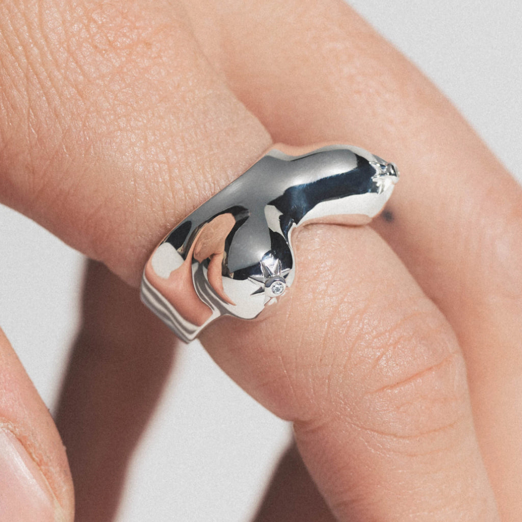 Awe Inspired Rings Sapphire Décolletage Ring