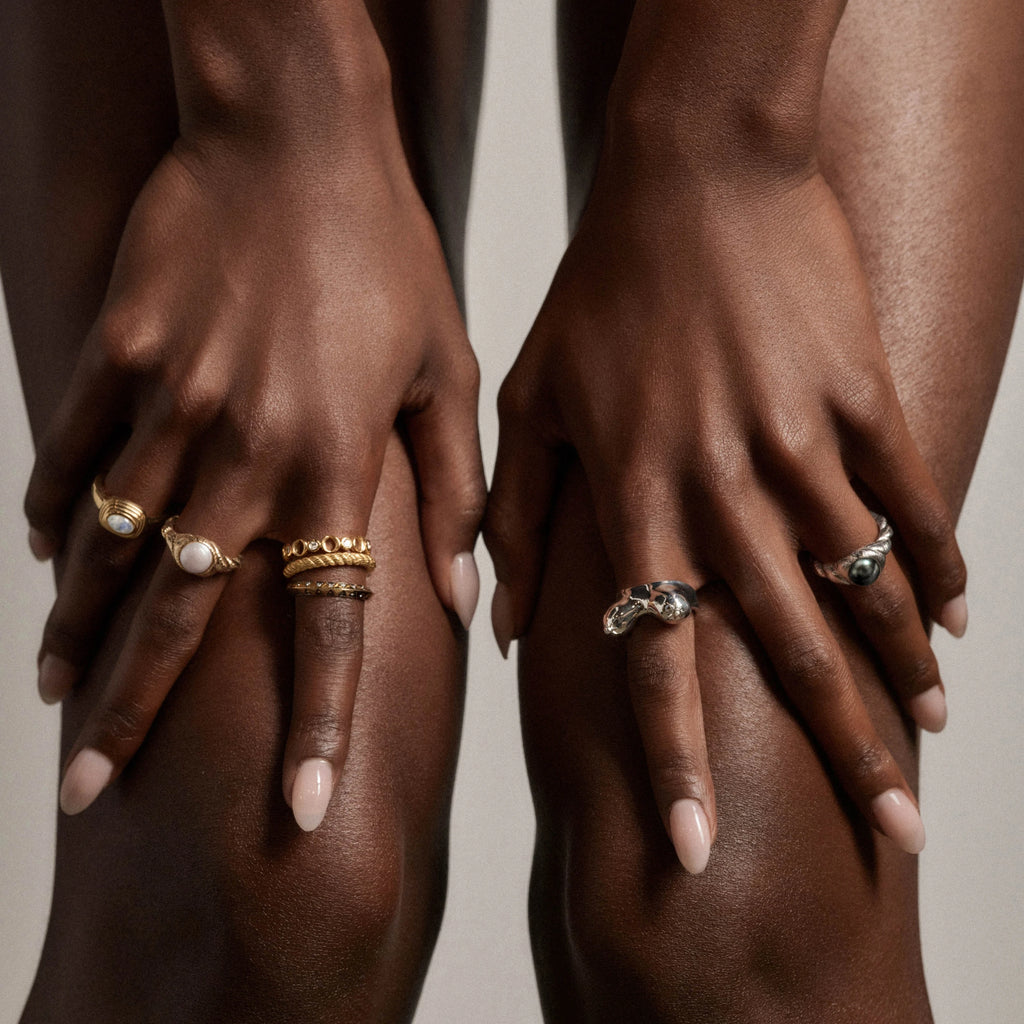 Awe Inspired Rings Aura Stacking Ring Set