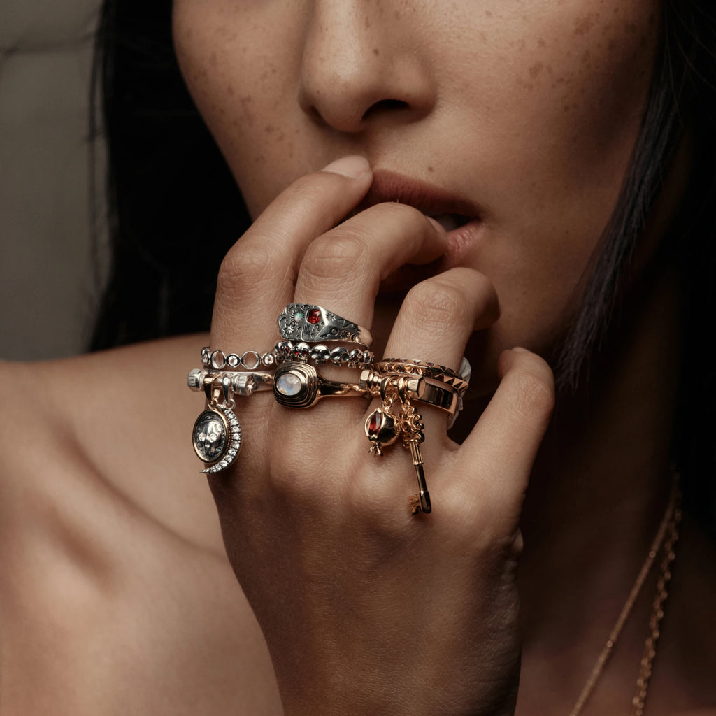 Awe Hieroglyphs Signet Ring