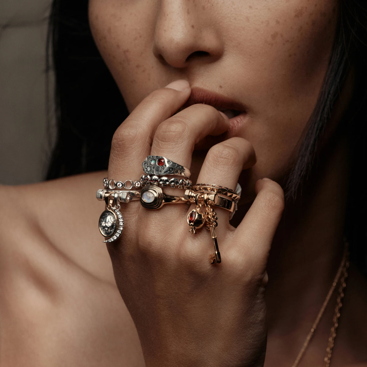Awe Hieroglyphs Signet Ring