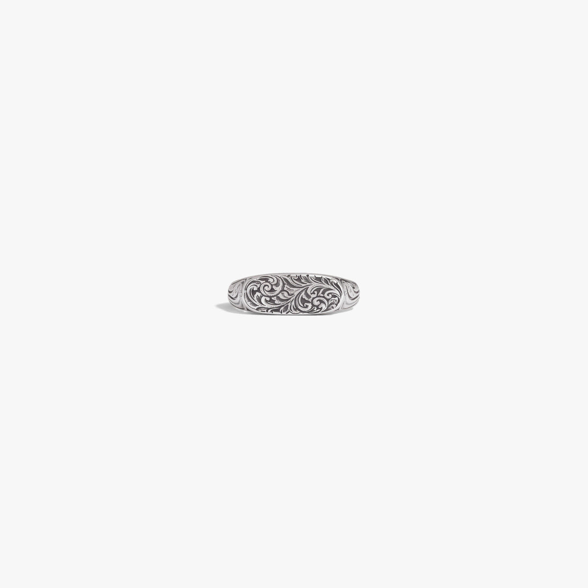 Awe Inspired Rings 925 Sterling Silver / 5 Filigree Signet Ring