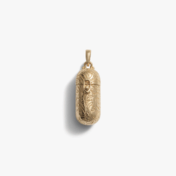 Awe Inspired Ritual 14K Gold Vermeil Filigree Pillbox Pendant