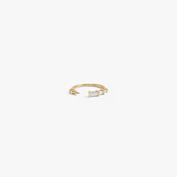 Awe Inspired Rings 14K Gold Vermeil / White Sapphire / 5 Graduated Dagger Band