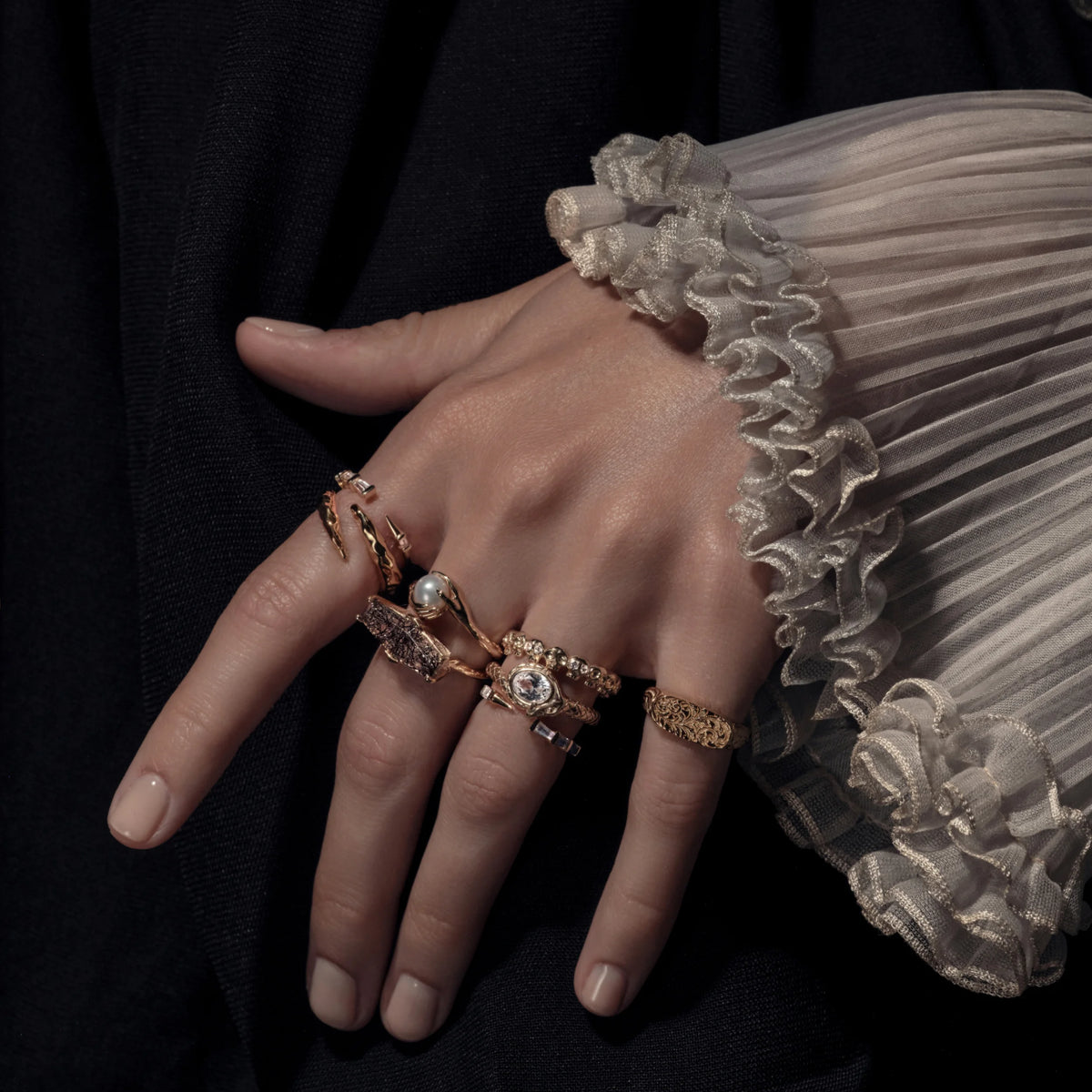 Awe Inspired Rings Filigree Coffin Ring