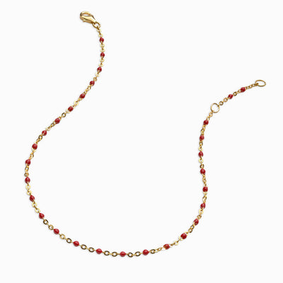 A Colored Enamel Anklet by Awe Inspired.