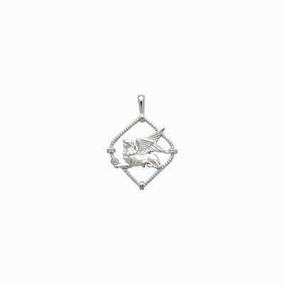 A Sphinx Pendant by Awe Inspired with a bird on it.