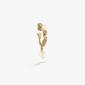 Awe Inspired Earrings 14K Yellow Gold Vermeil / Pearl / Single Left Sea Siren Pearl Earring