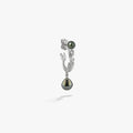 Awe Inspired Earrings 925 Sterling Silver / Tahitian Pearl / Single Left Sea Siren Pearl Earring