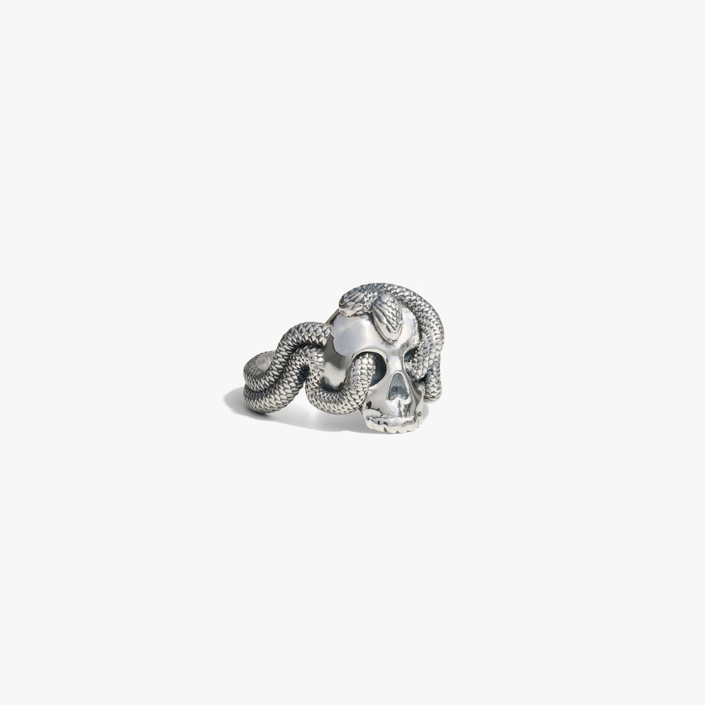 Awe Inspired Rings Serpent Skull Ring