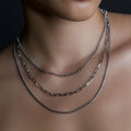 Awe Inspired Necklaces 925 Sterling Silver Archive Silver Necklace Layering Set