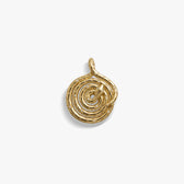 Awe Inspired Pendants 14K Gold Vermeil Sapphire Spiral Snake Coin