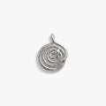 Awe Inspired Pendants 925 Sterling Silver Sapphire Spiral Snake Coin