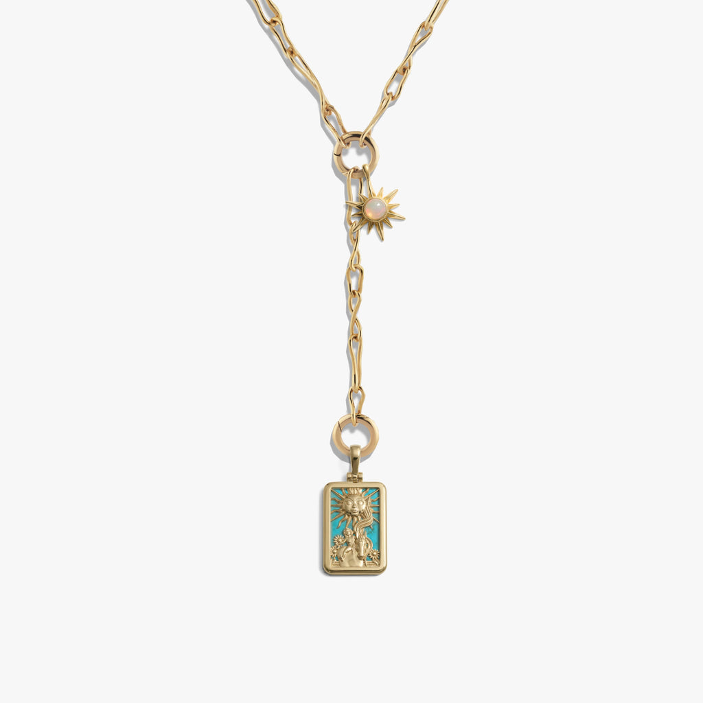 Awe Inspired Necklaces 14K Gold Vermeil Daily Draw Tarot Collector Lariat