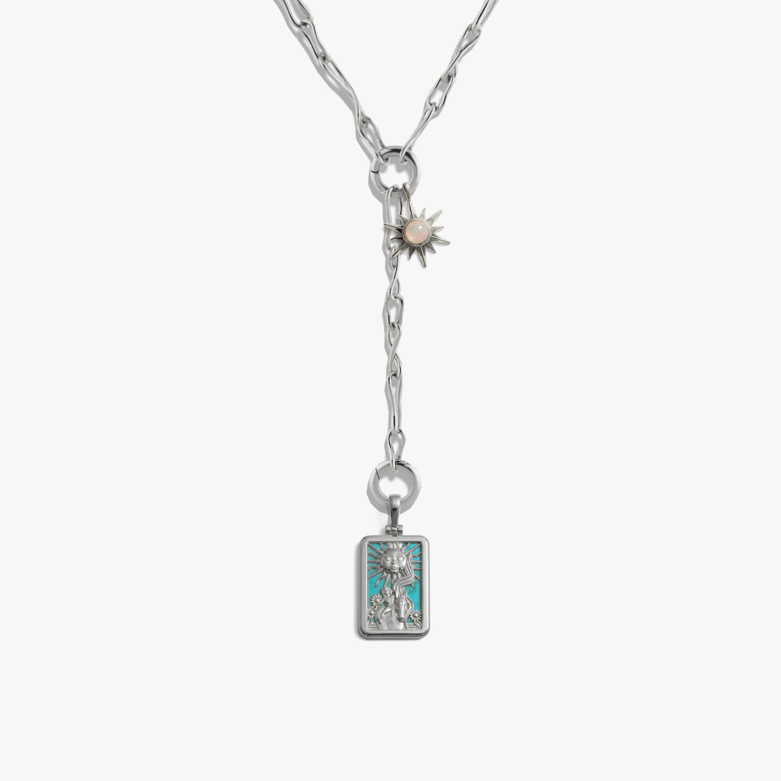 Awe Inspired Necklaces 925 Sterling Silver Daily Draw Tarot Collector Lariat
