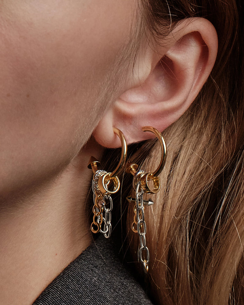 Awe Inspired Earrings Chain Mail Dynamic Hoop