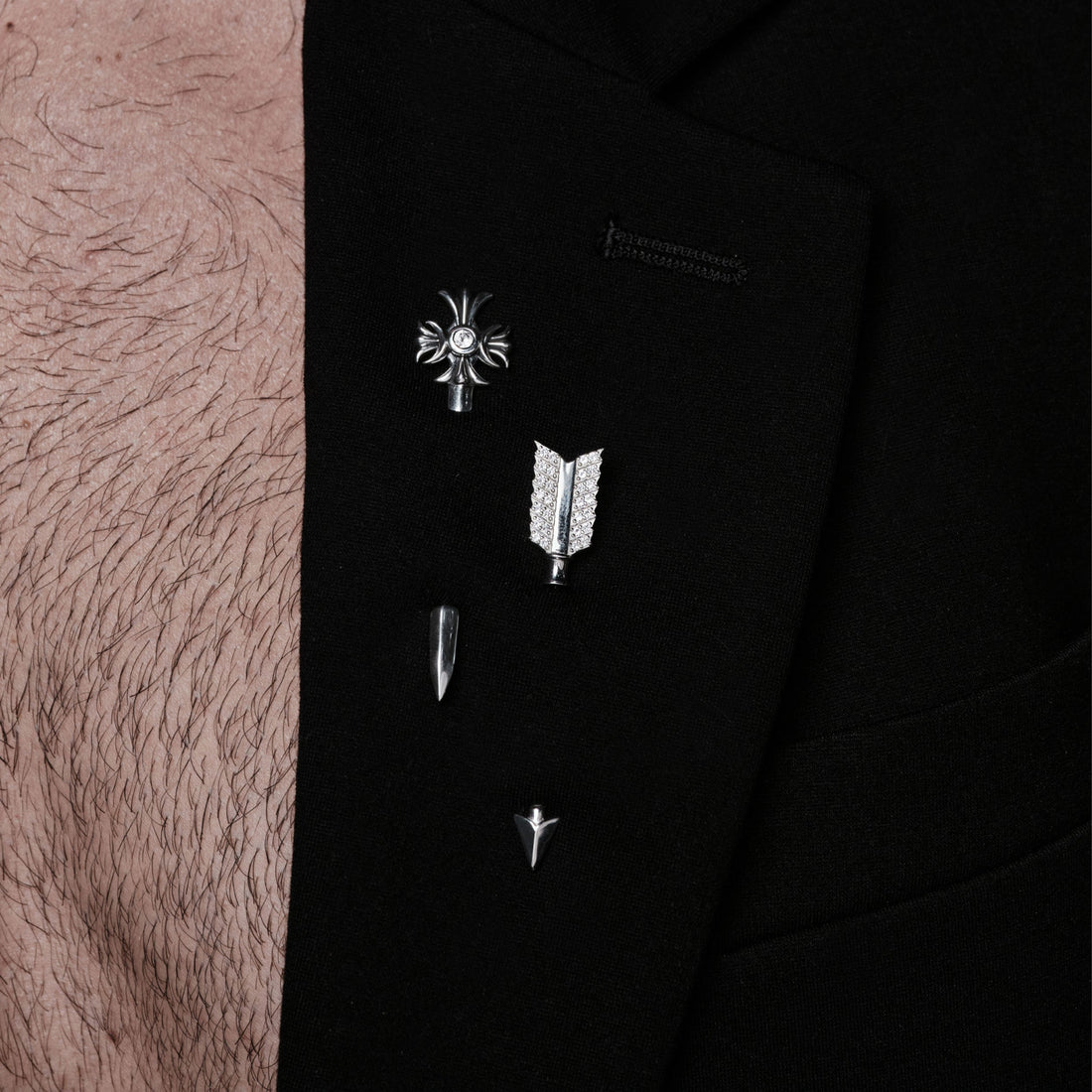 Awe Inspired Accessories Sapphire Triple Moon Dagger Brooch