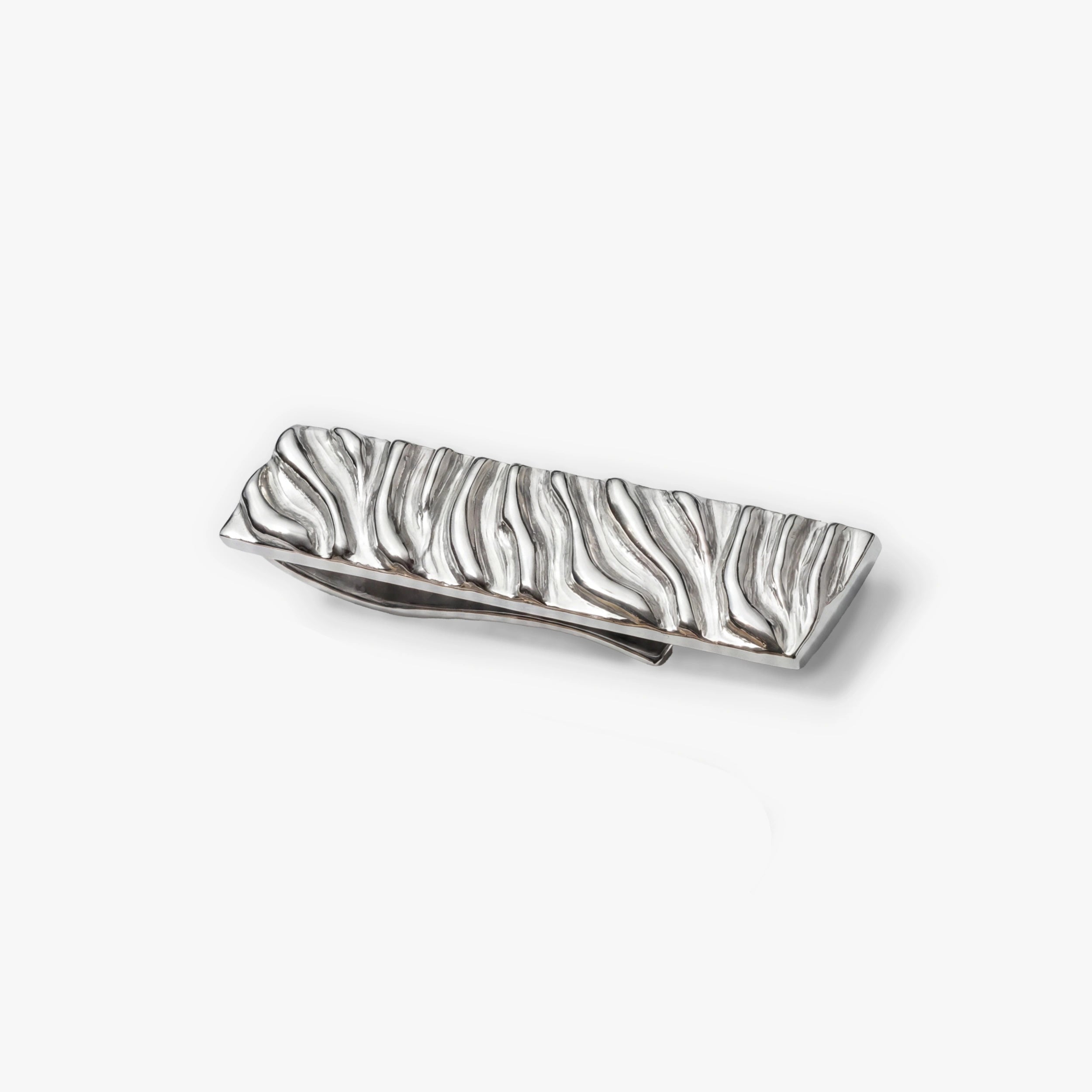 Awe Inspired Tools Silver Plated Brass Cat Print Tie Bar