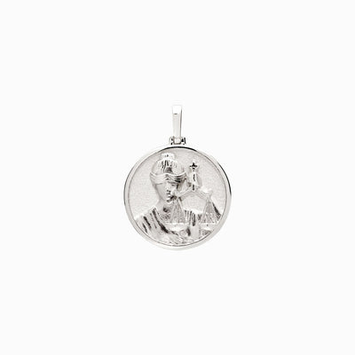 An Awe Inspired Standard Size Themis Coin Pendant in sterling silver