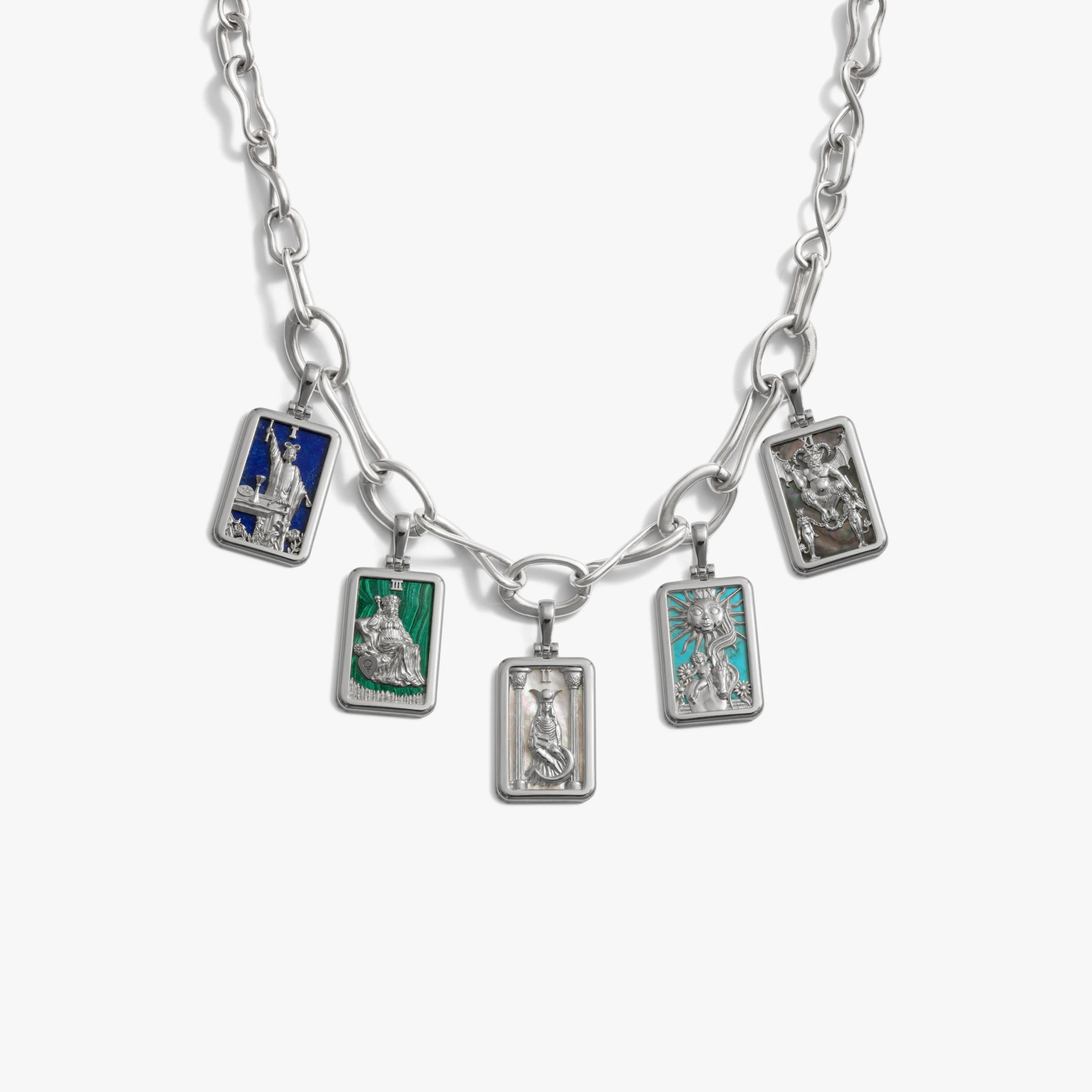 Awe Inspired Necklaces 925 Sterling Silver 5-Card Spread Tarot Collector