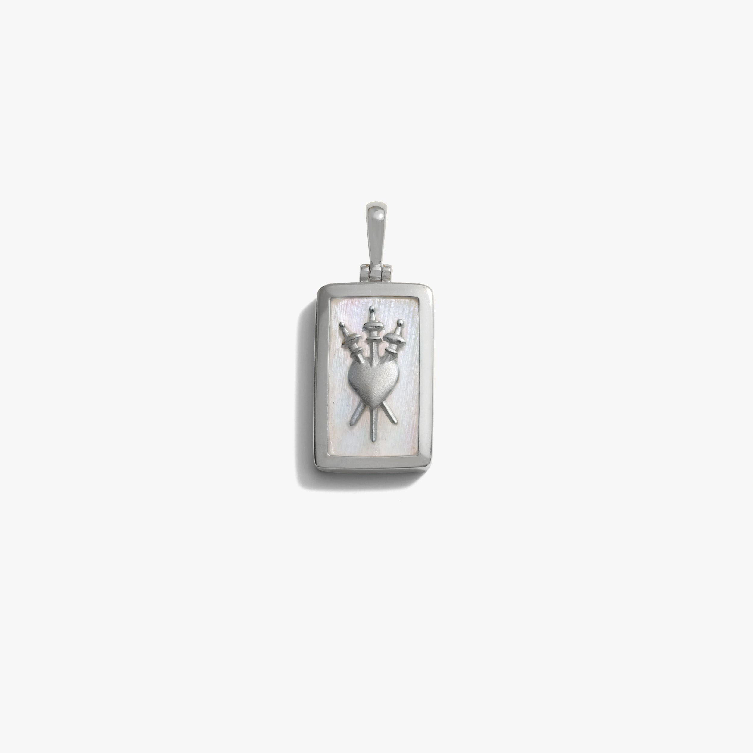 Awe Inspired Pendants 925 Sterling Silver / Three of Swords Tarot Pendant
