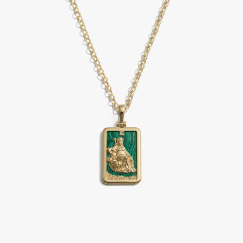 Awe Inspired Necklaces 14K Gold Vermeil / The Empress Tarot Pendant / 16'' - 18'' Tarot Necklace