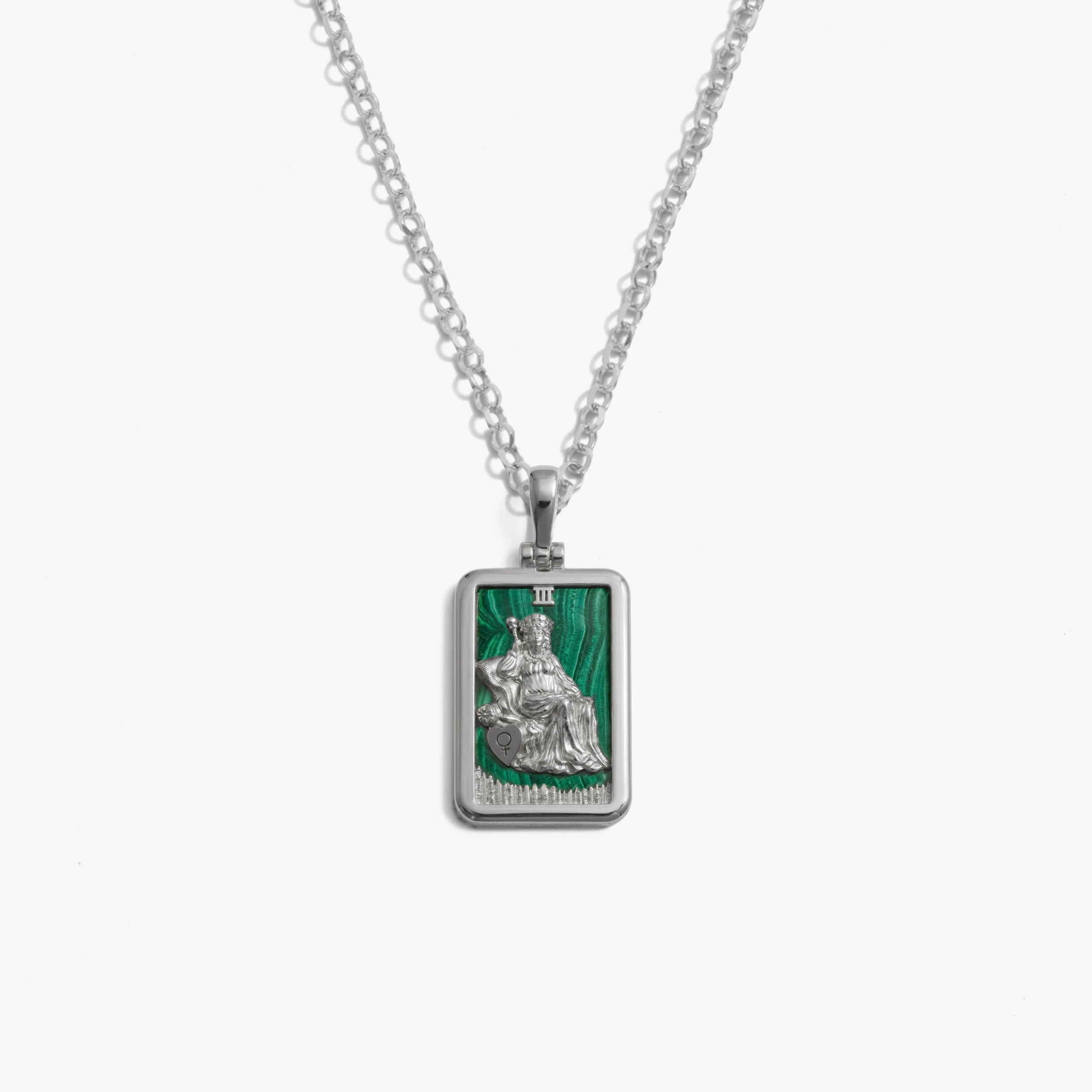 Awe Inspired Necklaces 925 Sterling Silver / The Empress Tarot Pendant / 16'' - 18'' Tarot Necklace