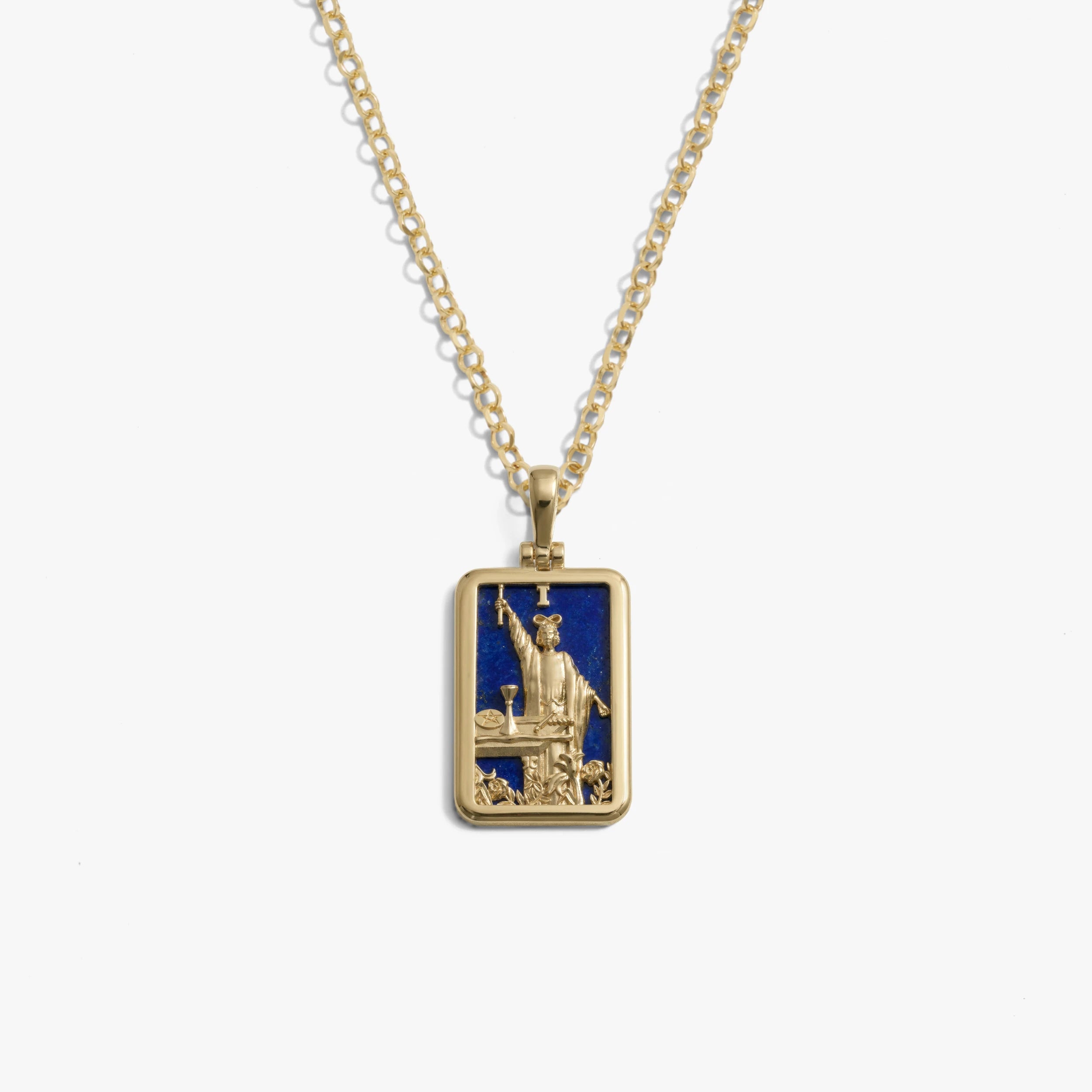 Awe Inspired Necklaces 14K Gold Vermeil / The Magician Tarot Pendant / 16'' - 18'' Tarot Necklace