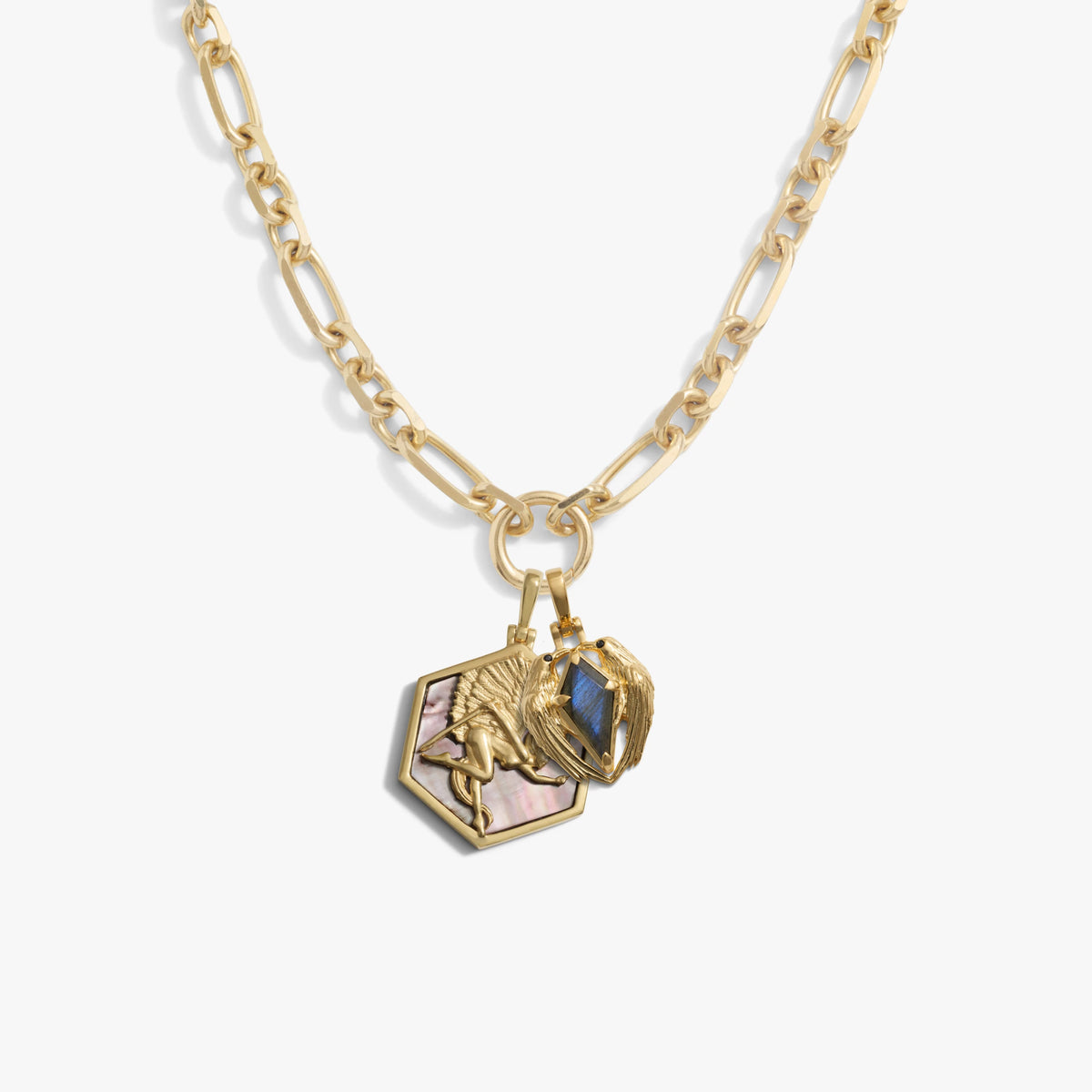 Awe Inspired Necklaces 14K Gold Vermeil / The Morrigan Luxe Goddess Charm Necklace