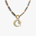 Awe Inspired Necklaces 14K Gold Vermeil / The Transit Gemstone Bar Charm Necklace Set